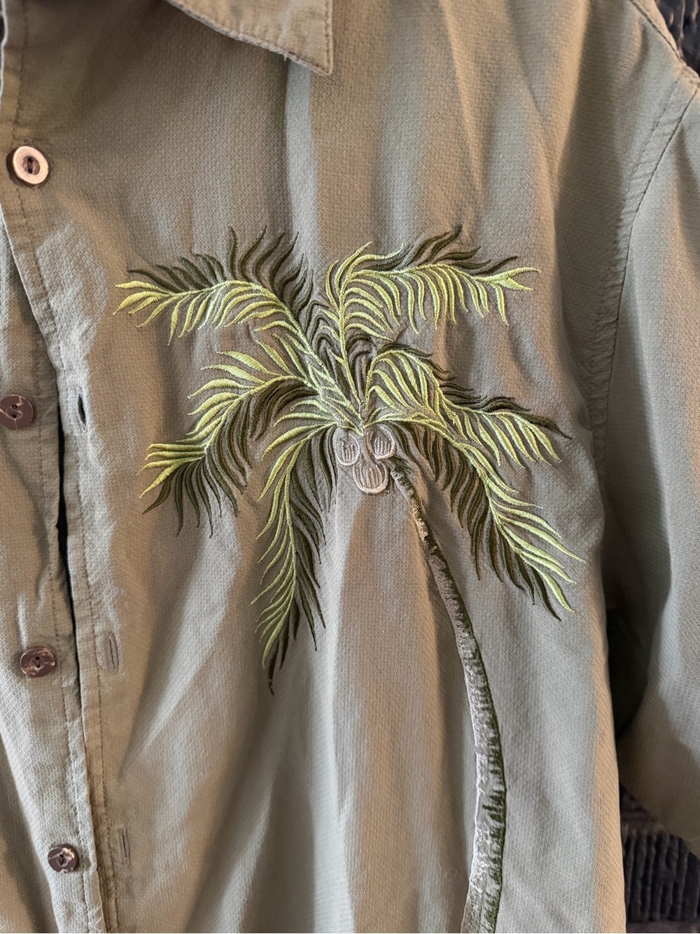 Vintage Disneyland Resort Mickey Mouse Silk Blend Hawaiian Embroidered Button-up - Picture 4 of 7